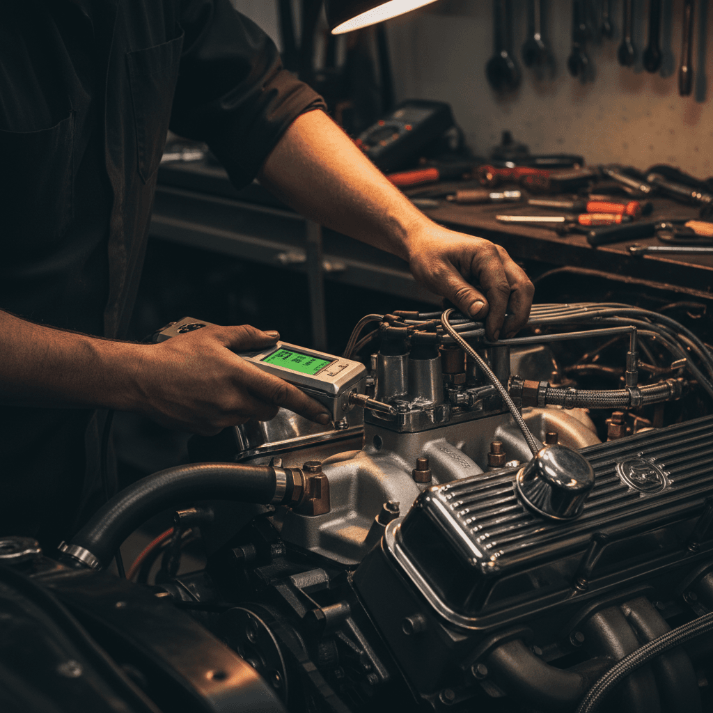 Mechanical inspection in progress
